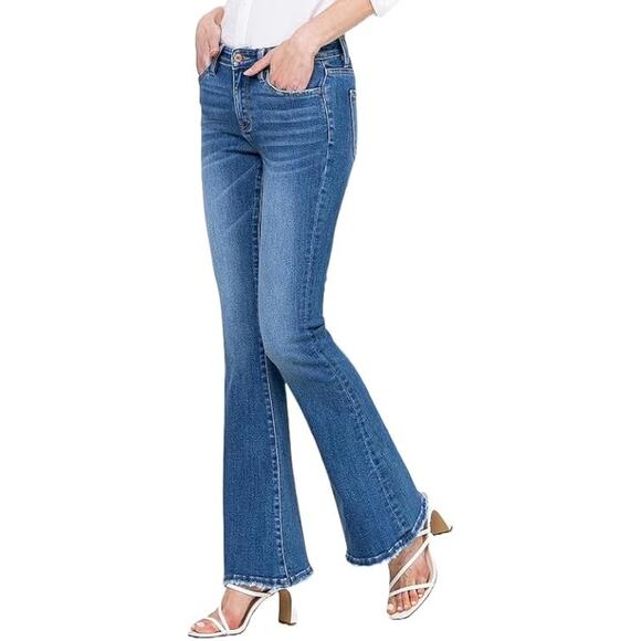 Vervet by Flying Monkey Mid Rise Flare Jeans - T5073P - Size 31 - Picture 1 of 6